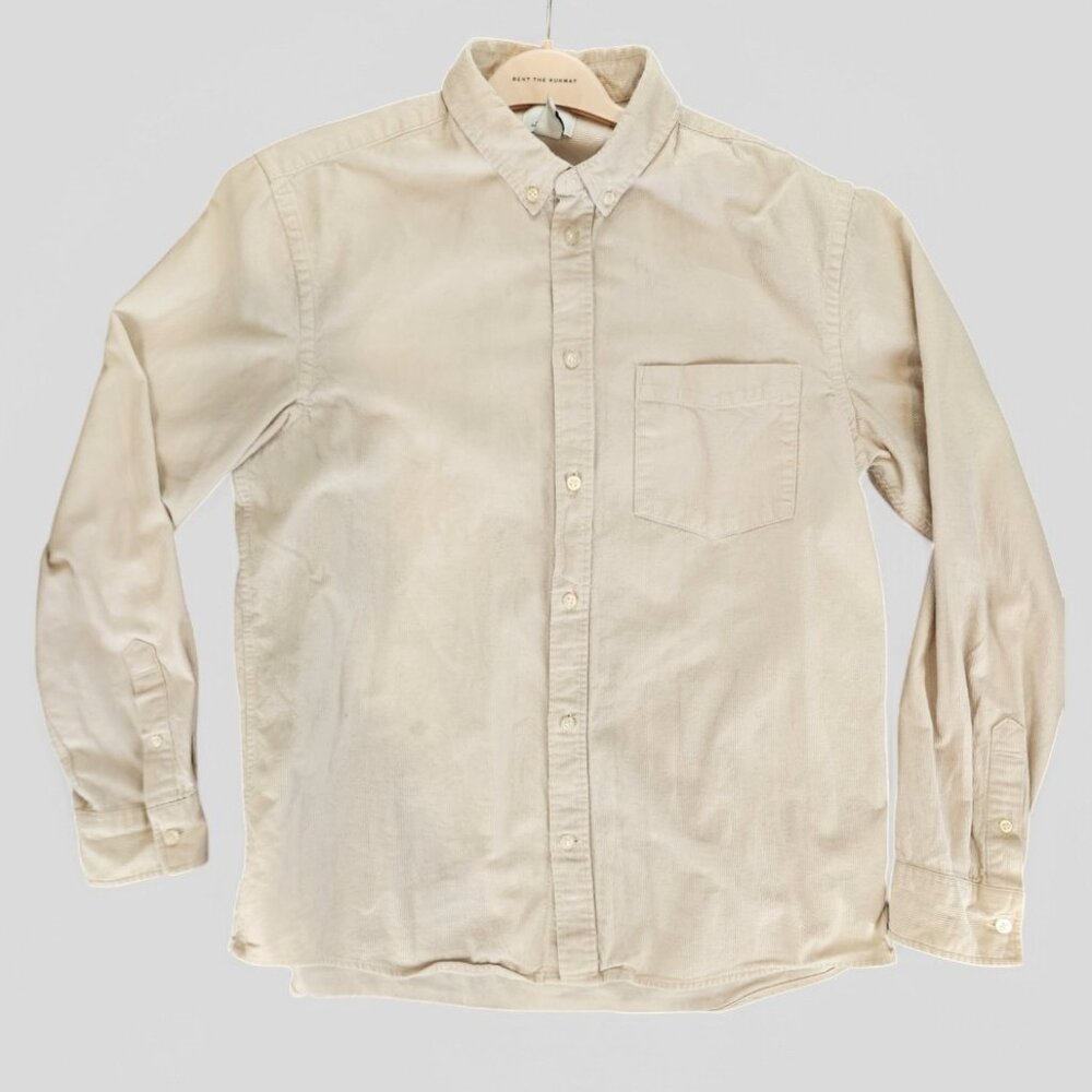 H&M Corduroy White Button-Down Shirt